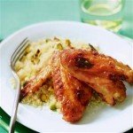 édes és fűszeres csirkeszárny citromos kuszkusszal