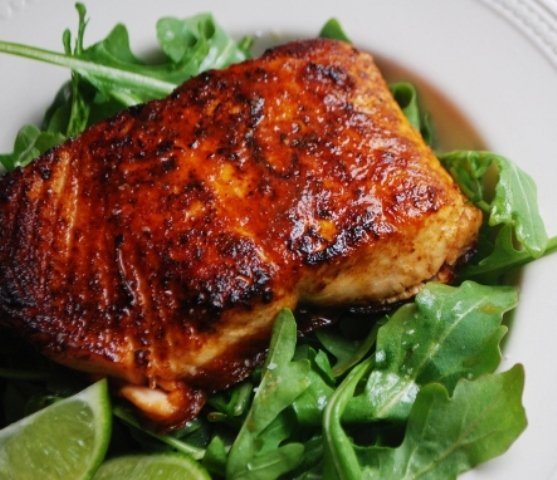 Roston sült pikáns lazac