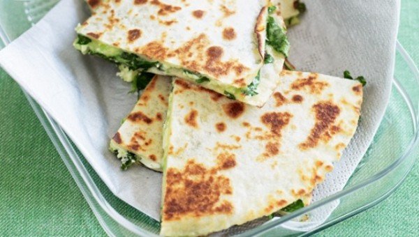 spenótos fetasajtos ropogós tortilla falatkák