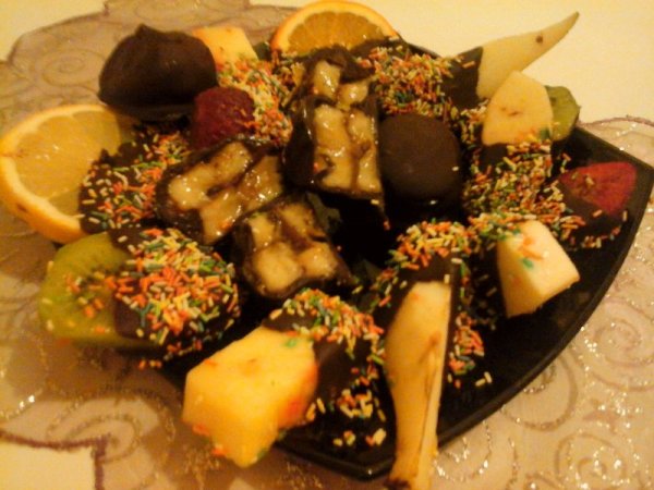 csokis gyümölcsök