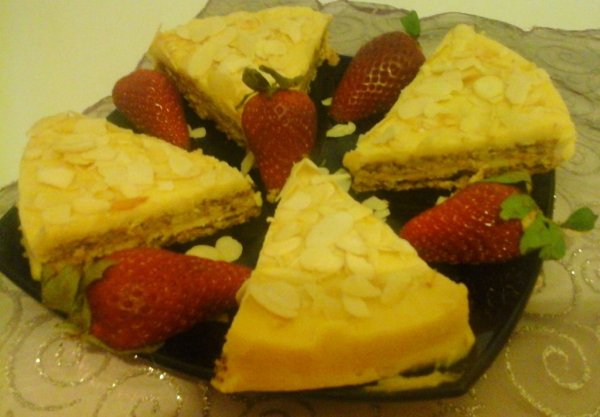 svéd mandulatorta eperrel