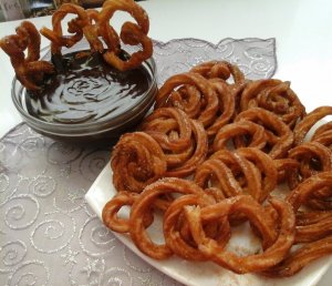 Chilis csokoládé tekert Churrossal