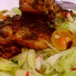 füstös pikáns jamaicai sült csirke – kókuszos rizzsel