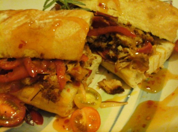 BBQ sertés sült húsos szendvics2