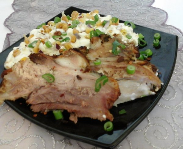 fűszeres sült sertés hús - tejszínes majonézes kukoricával1