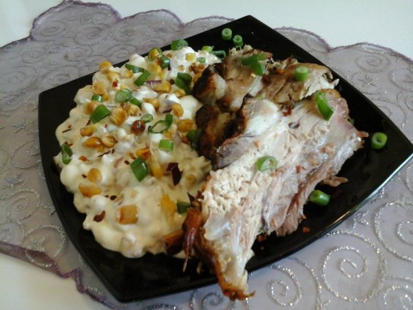 fűszeres sült sertés hús - tejszínes majonézes kukoricával3