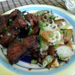 Ragadós BBQ sült oldalas – fűszeres krumplival-Amerikai káposztasaláta - Coleslaw1