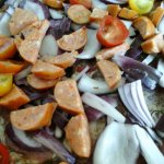 Sajtos tarja-karaj-csirkemell tepsiben sütve előkészítése2