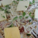 Sajtos tarja-karaj-csirkemell tepsiben sütve előkészítése4