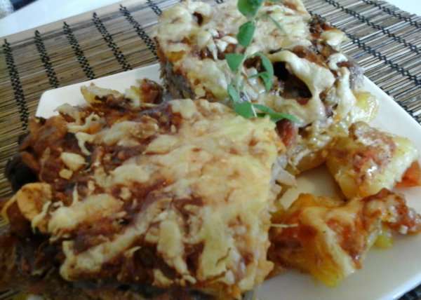 Sajtos tarja-karaj-csirkemell tepsiben sütve2