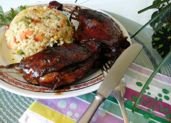 ropogósra sült kacsacomb - bulgur salátával1