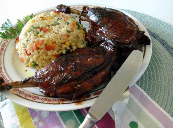 ropogósra sült kacsacomb - bulgur salátával4