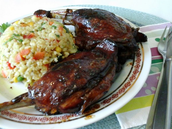 ropogósra sült kacsacomb - bulgur salátával5