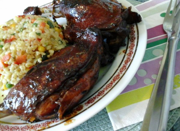 ropogósra sült kacsacomb - bulgur salátával6