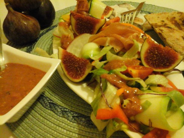 Fügés balzsamecetes vinaigrette saláta-indiai lepény kenyérrel2