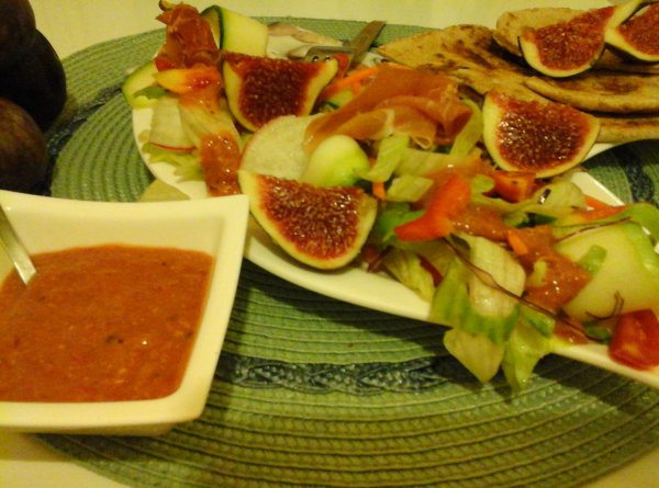 Fügés balzsamecetes vinaigrette saláta-indiai lepény kenyérrel4