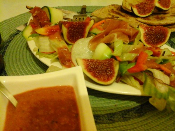 Fügés balzsamecetes vinaigrette saláta-indiai lepény kenyérrel5