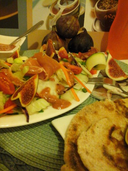 Fügés balzsamecetes vinaigrette saláta-indiai lepény kenyérrel7