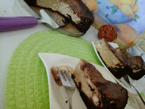 Csokoládés-túrós márványos torta1