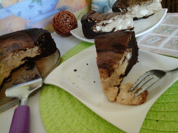 Csokoládés-túrós márványos torta6