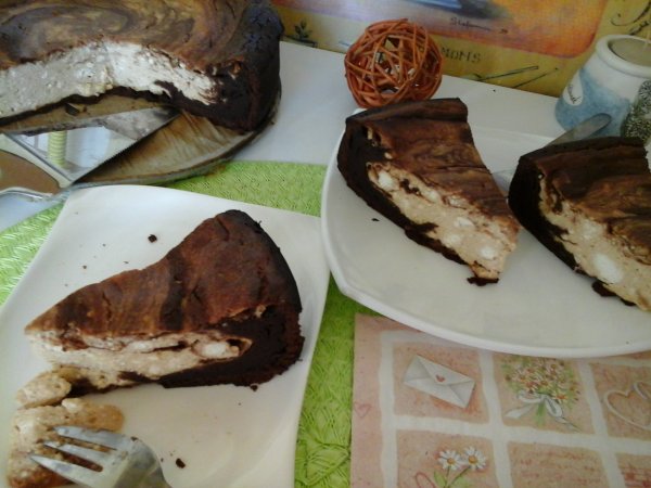 Csokoládés-túrós márványos torta8