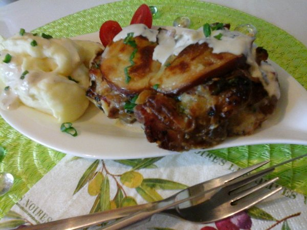 Tejszínes füstölt mozzarellás csirke-krumplipürével5