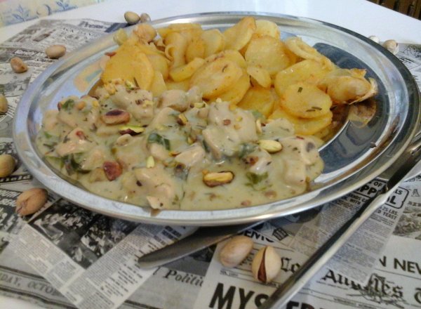 gorgonzola kéksajtos tejszínes csirkemell mediterrán sült krumplival4