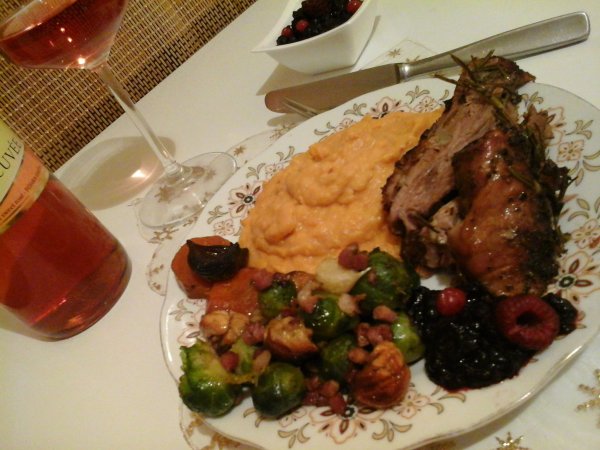 Sült pulykacomb-burgonyapürével-Gesztenyéskelbimbóval-gyümölcsszósszal4