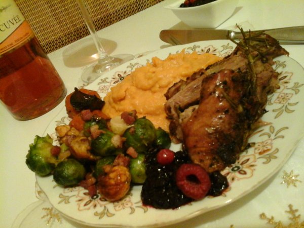 Sült pulykacomb-burgonyapürével-Gesztenyéskelbimbóval-gyümölcsszósszal5