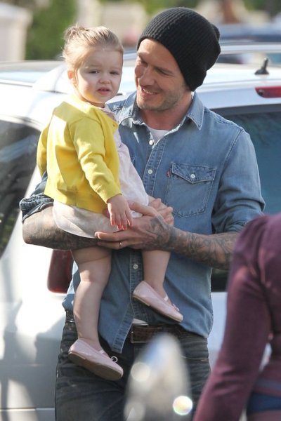 David Beckham kislányával