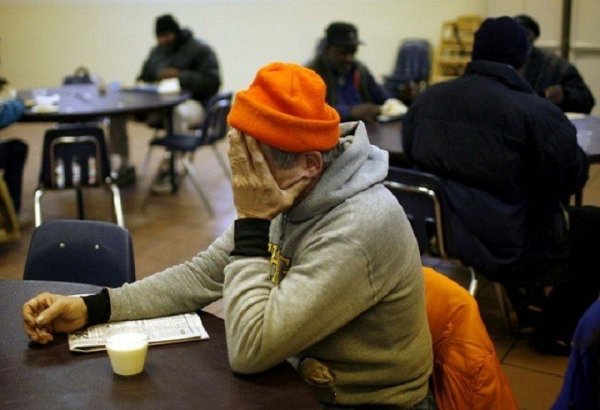 ebédet vett a hajléktalannak